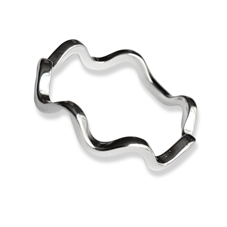 Anillo de Plata 925 ondulado