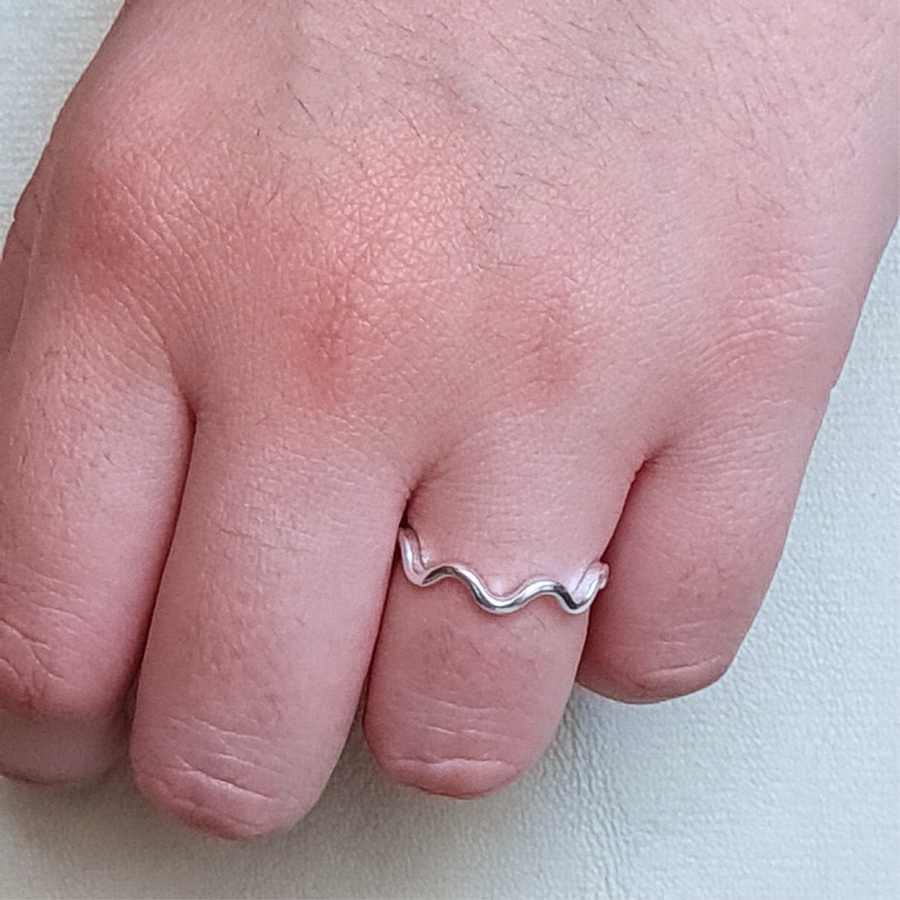 Anillo de Plata 925 ondulado
