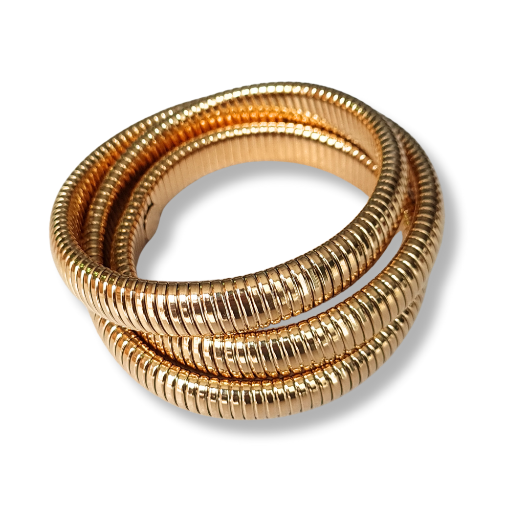 Brazalete de Acero Quirúrgico Dorado