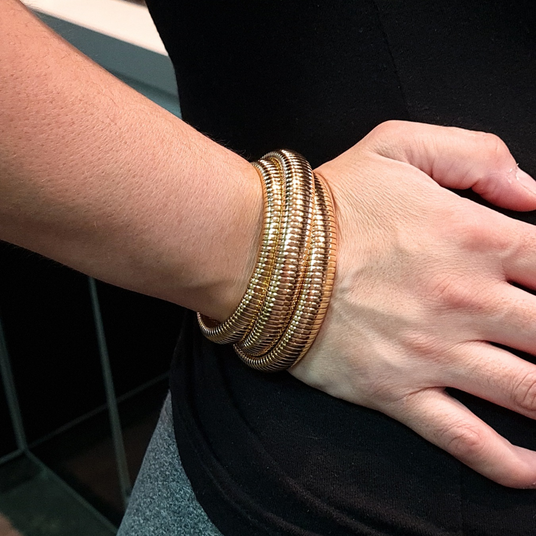 Brazalete de Acero Quirúrgico Dorado