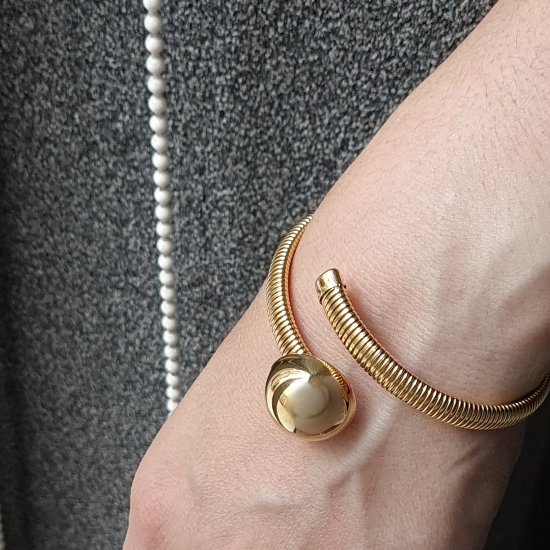 Brazalete Acero Quirúrgico Dorado