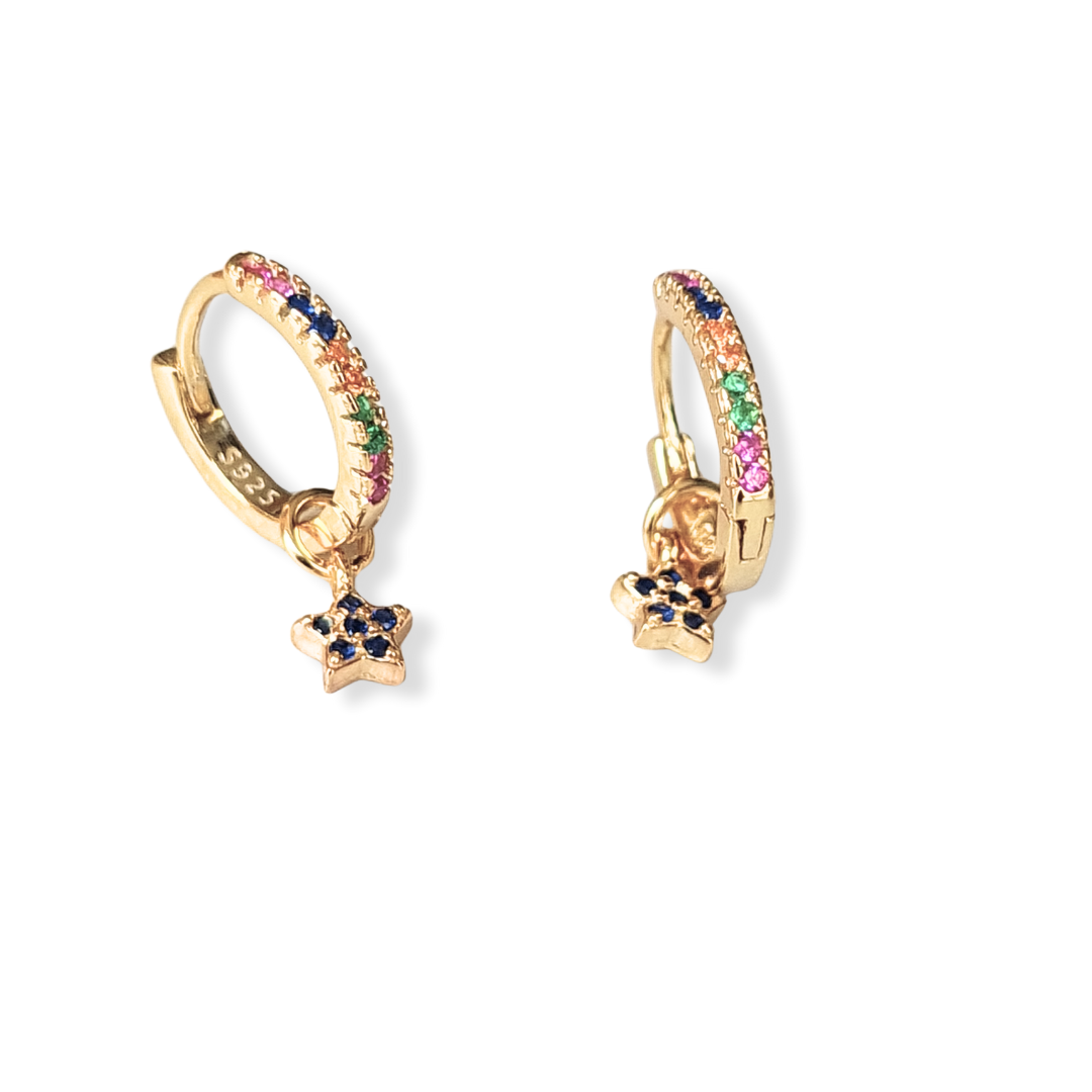 Pendientes de Plata 925 Dorada