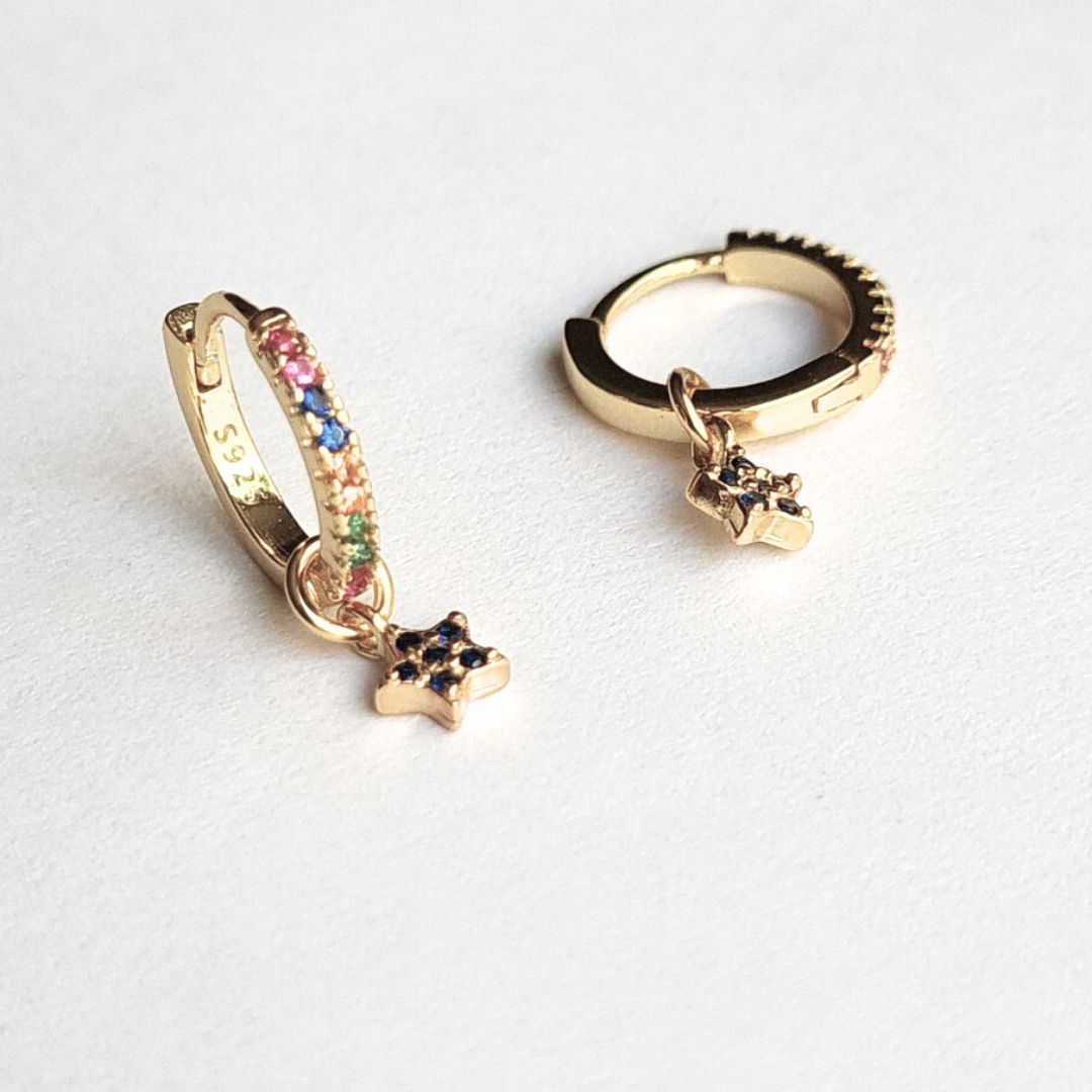 Pendientes de Plata 925 Dorada
