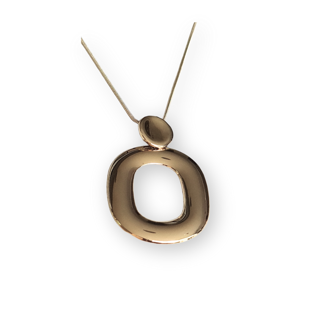 Colgante de Acero Quirúrgico Dorado minimalista