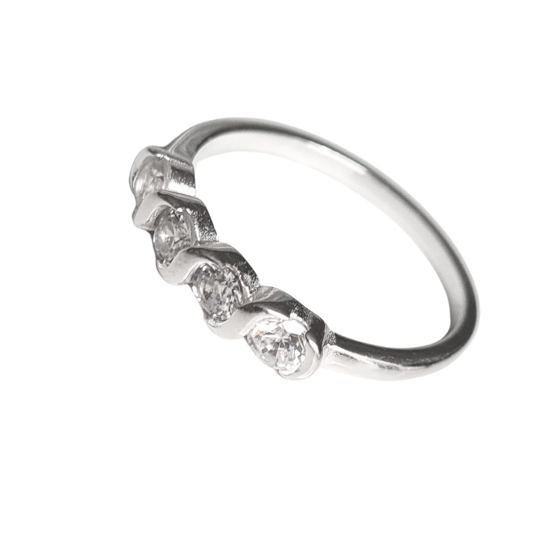 Anillo de Plata 925 con circonias