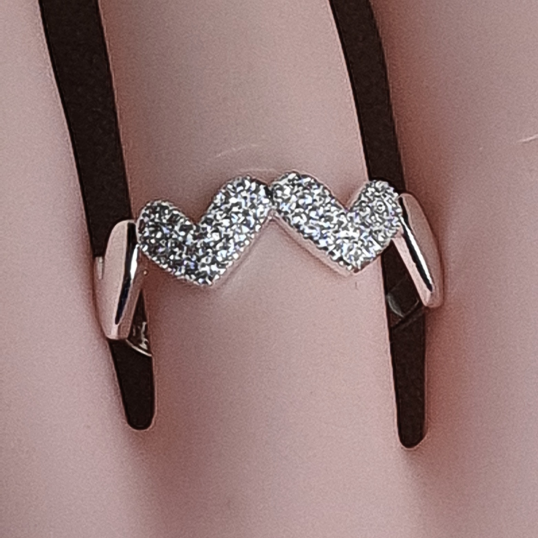 Anillo de Plata 925 con corazones
