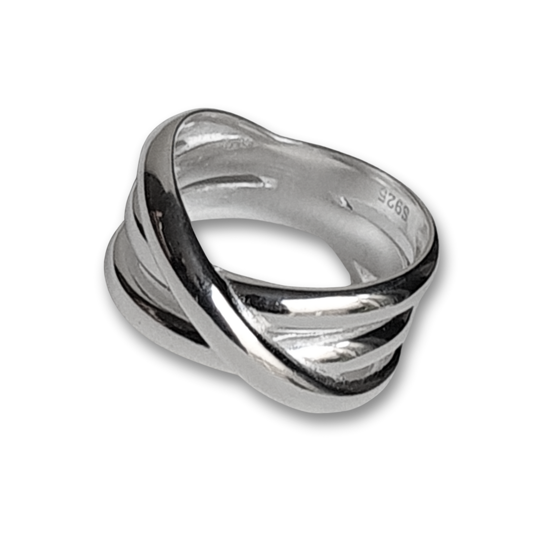 Anillo de Plata 925 cruzado