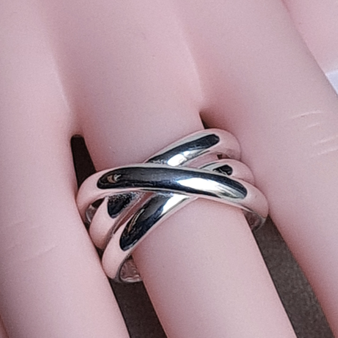 Anillo de Plata 925 cruzado