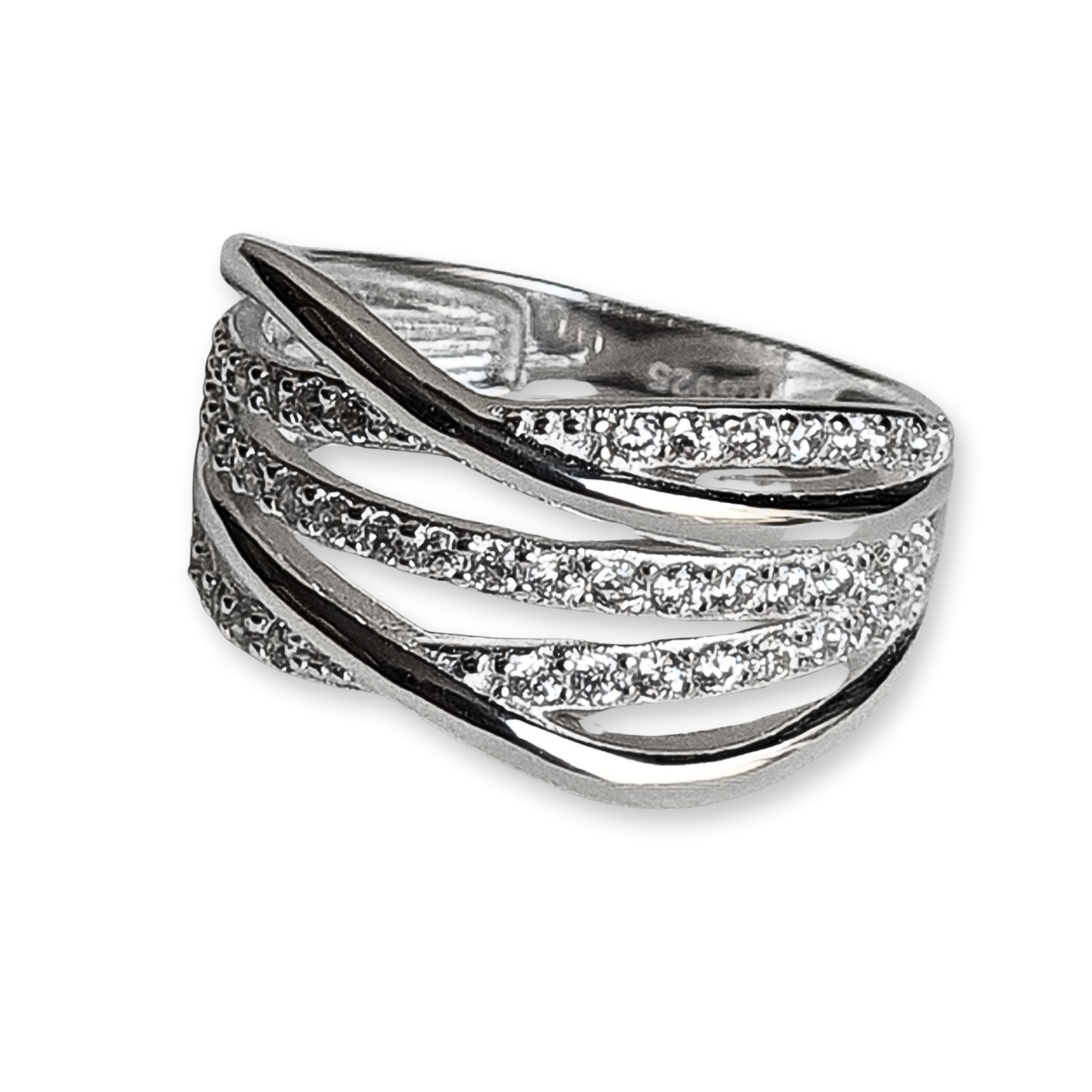 Anillo de Plata 925 liso combinado