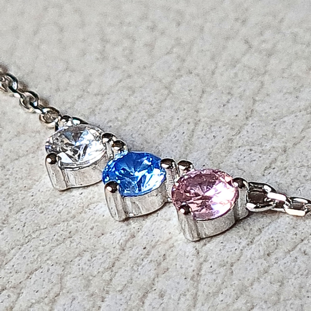 Collar de Plata 925 con triple centro