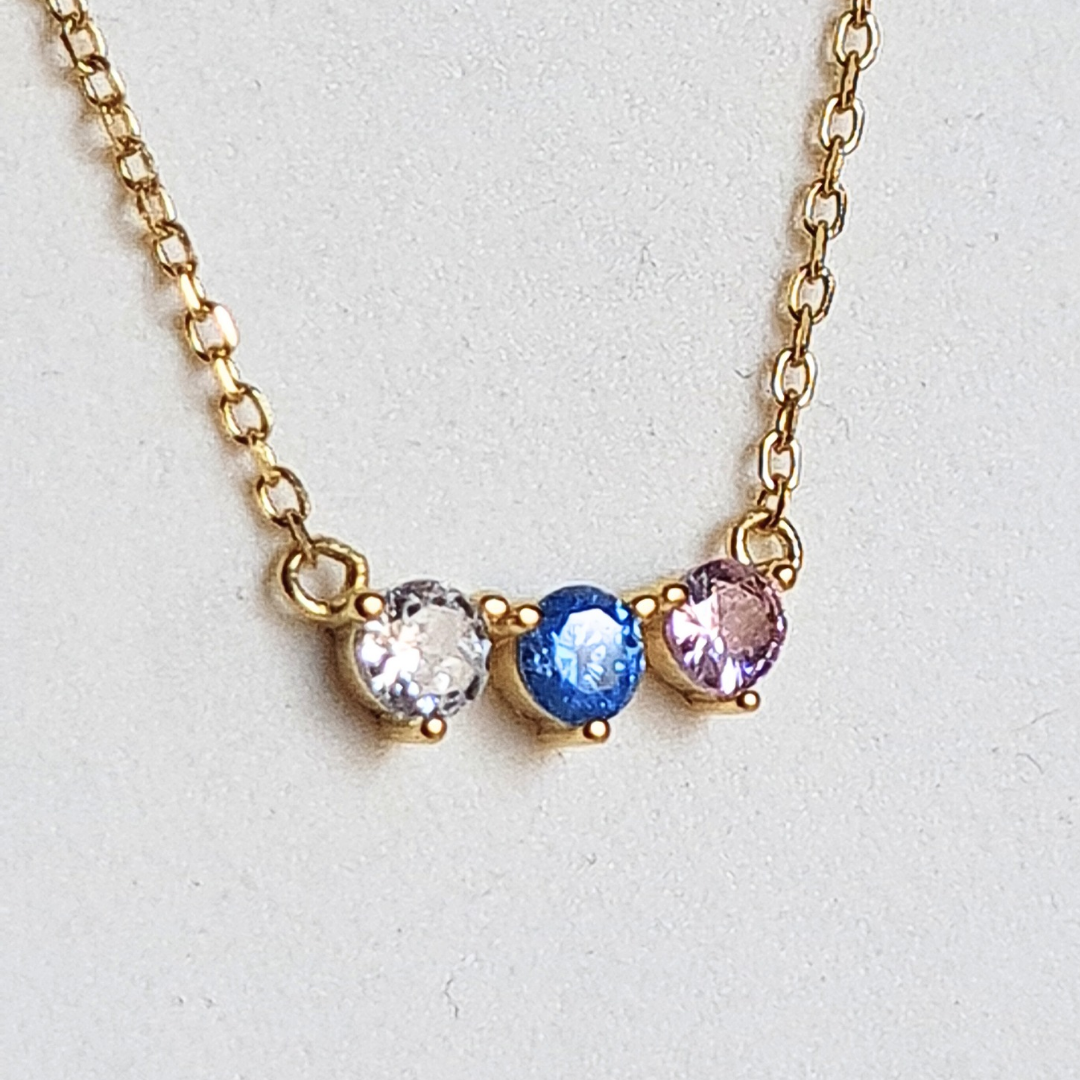 Collar de Plata 925 con triple centro