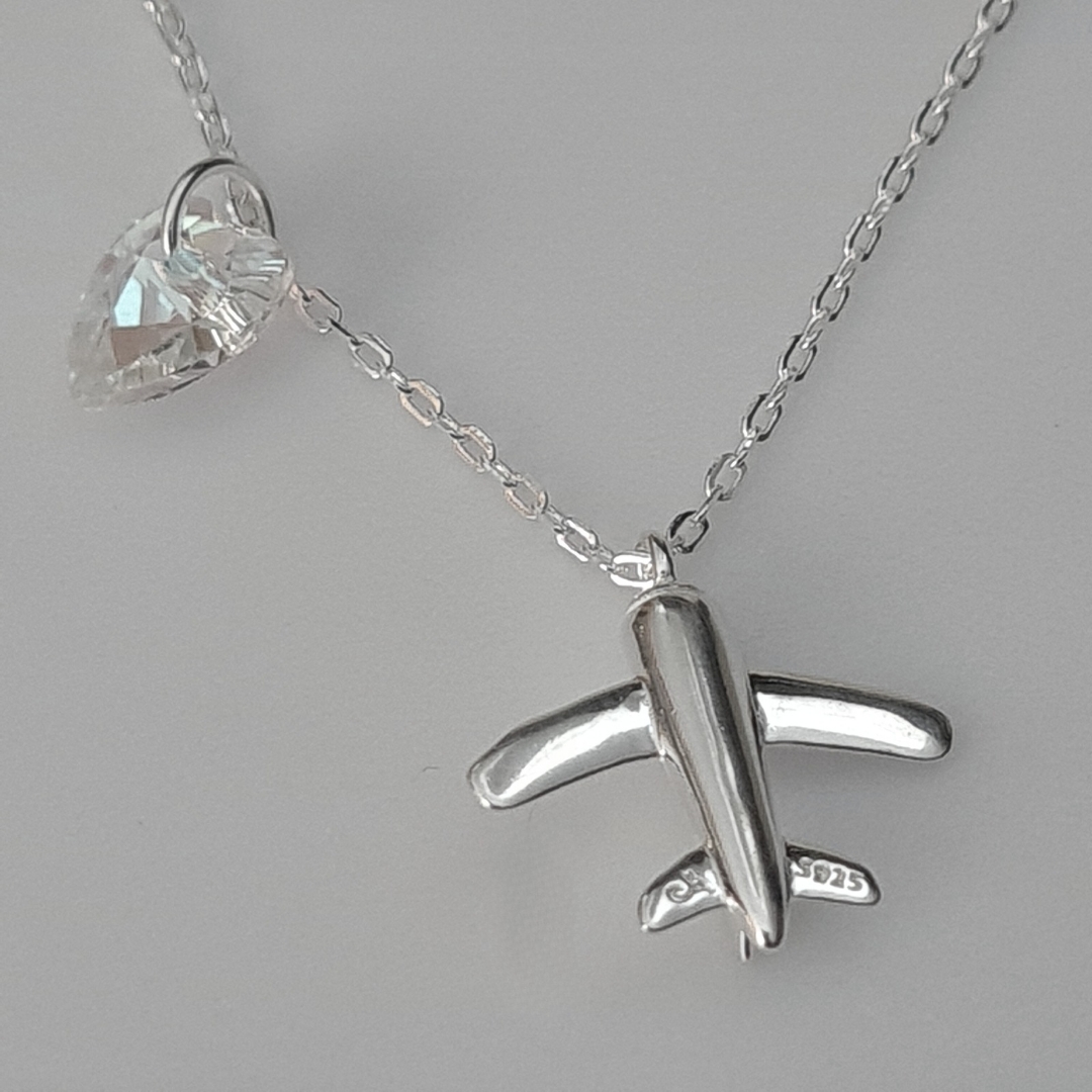 Collar Avión Plata 925