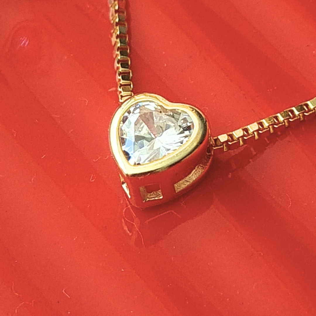 Collar corazón Plata 925 Dorada