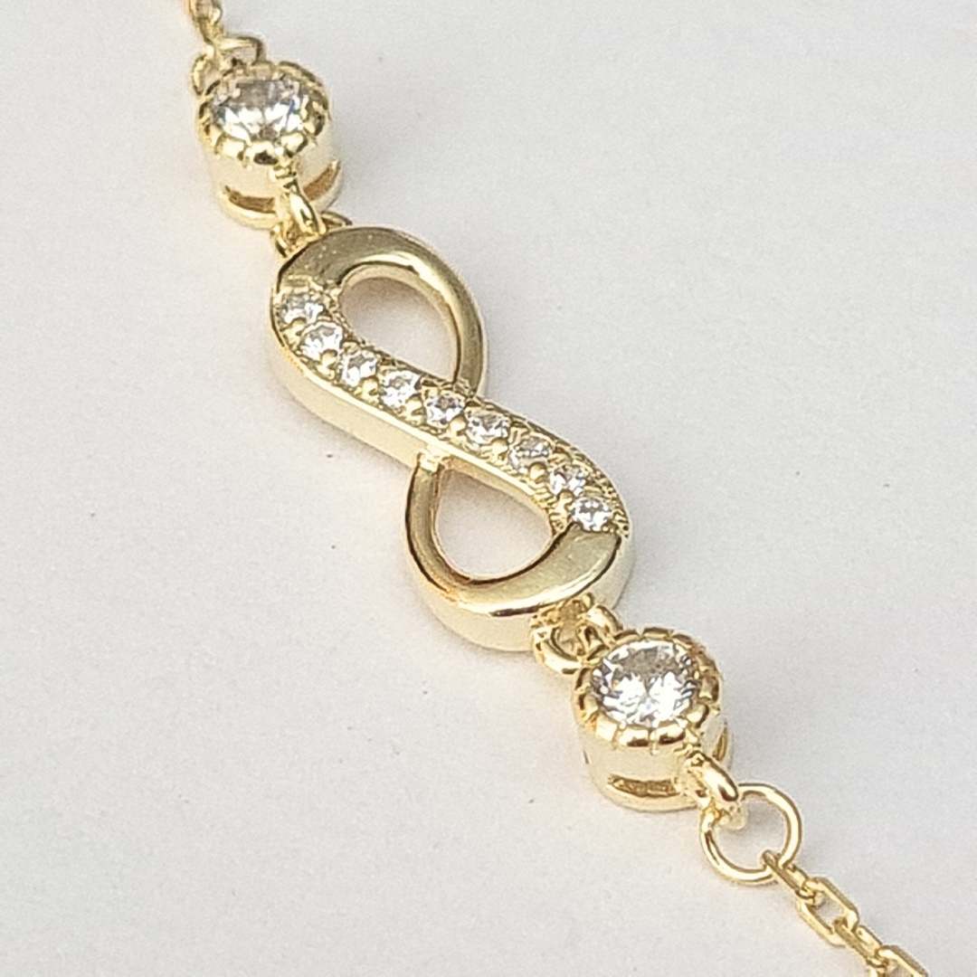 Pulsera de Plata 925 Dorada infinito