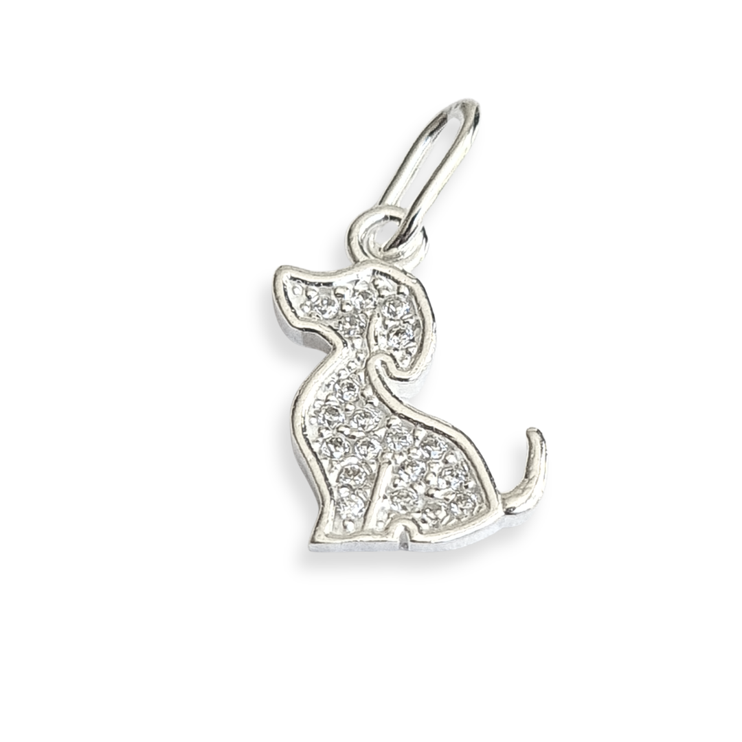 Colgante mini de perro de Plata 925