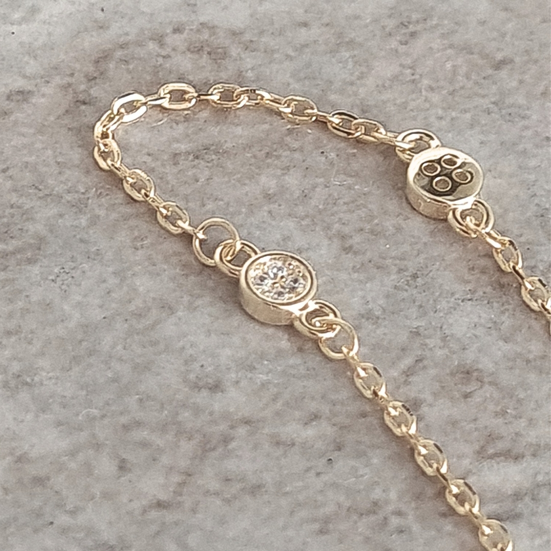 Pulsera de Palta 925 Dorada y circonias