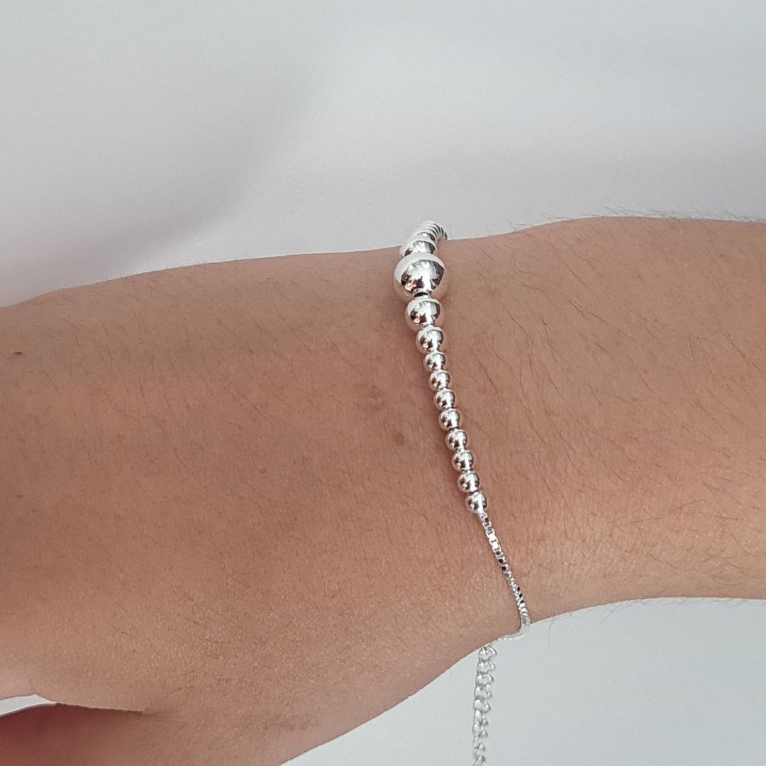 Pulsera de Plata 925 con cuentas