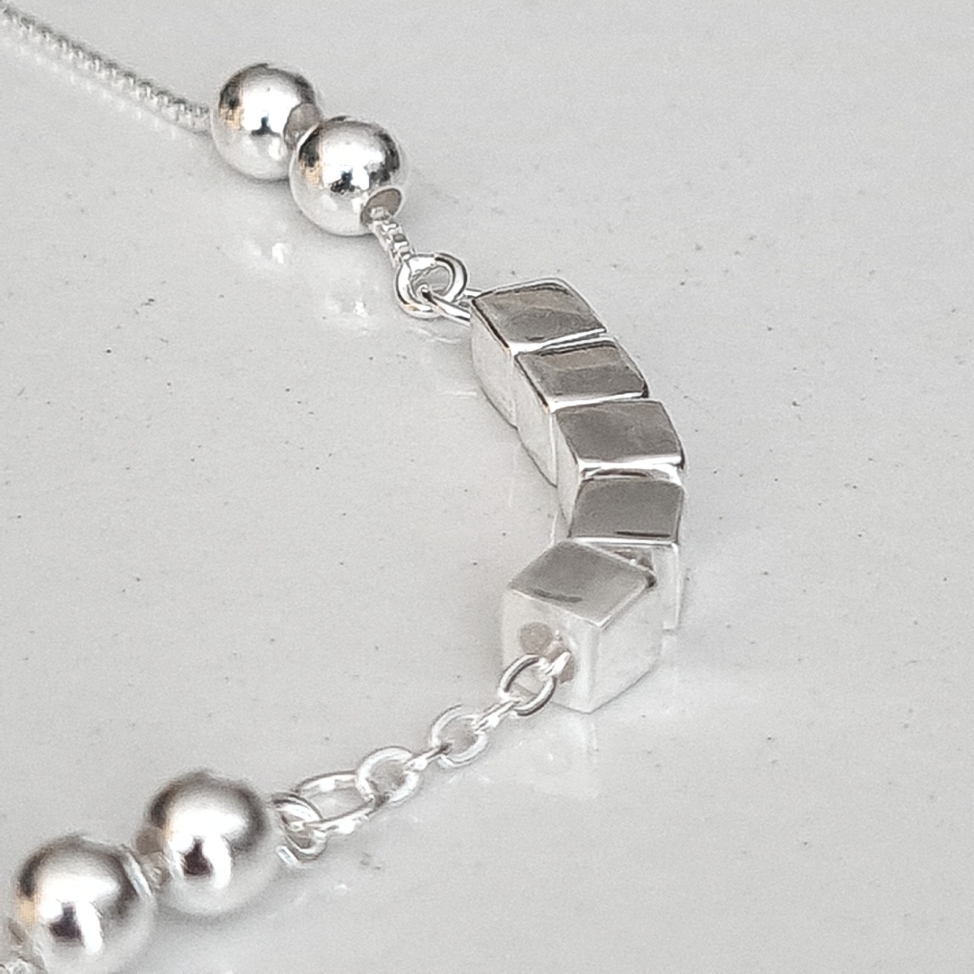 Pulsera de Plata 925 con cubos