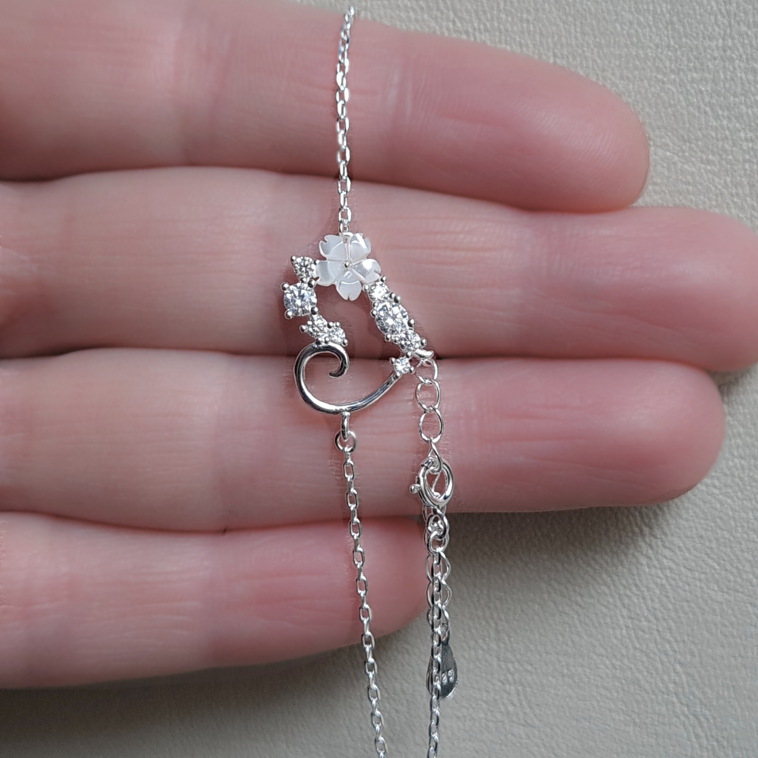 Pulsera de Plata 925 con diseño de nácar