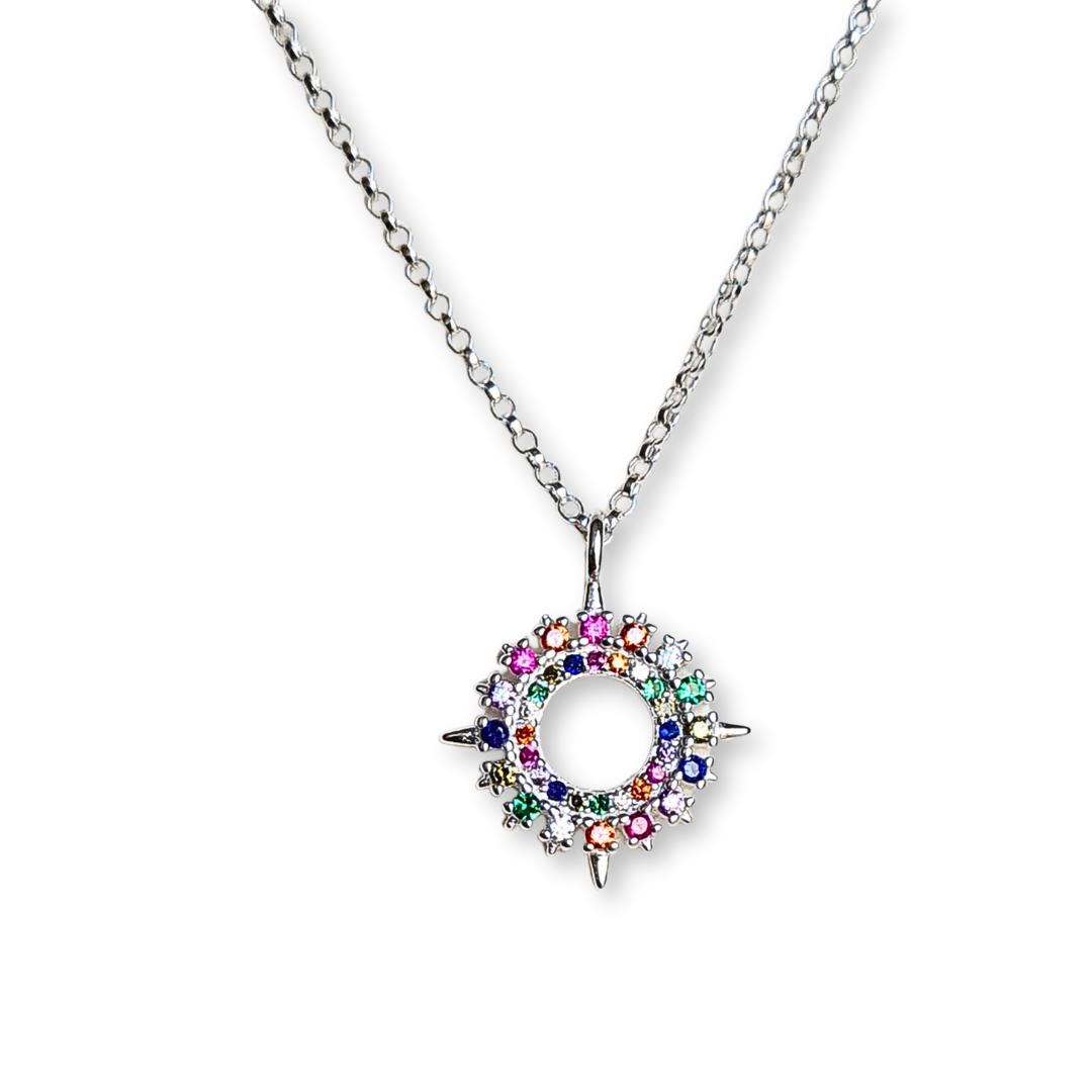 Collar de Plata 925 de rosa de los vientos