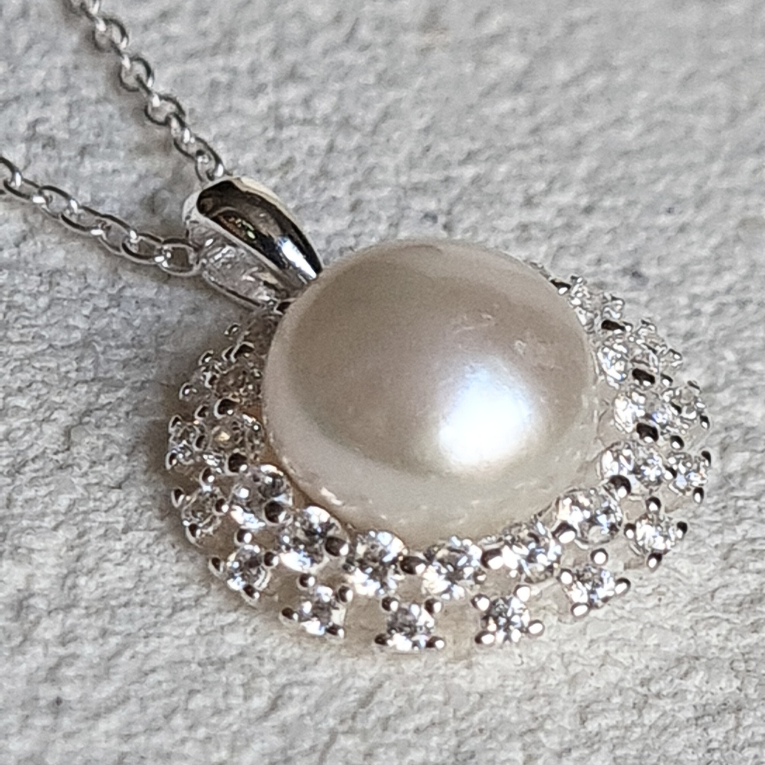 Collar de plata 925 con Perla de rio