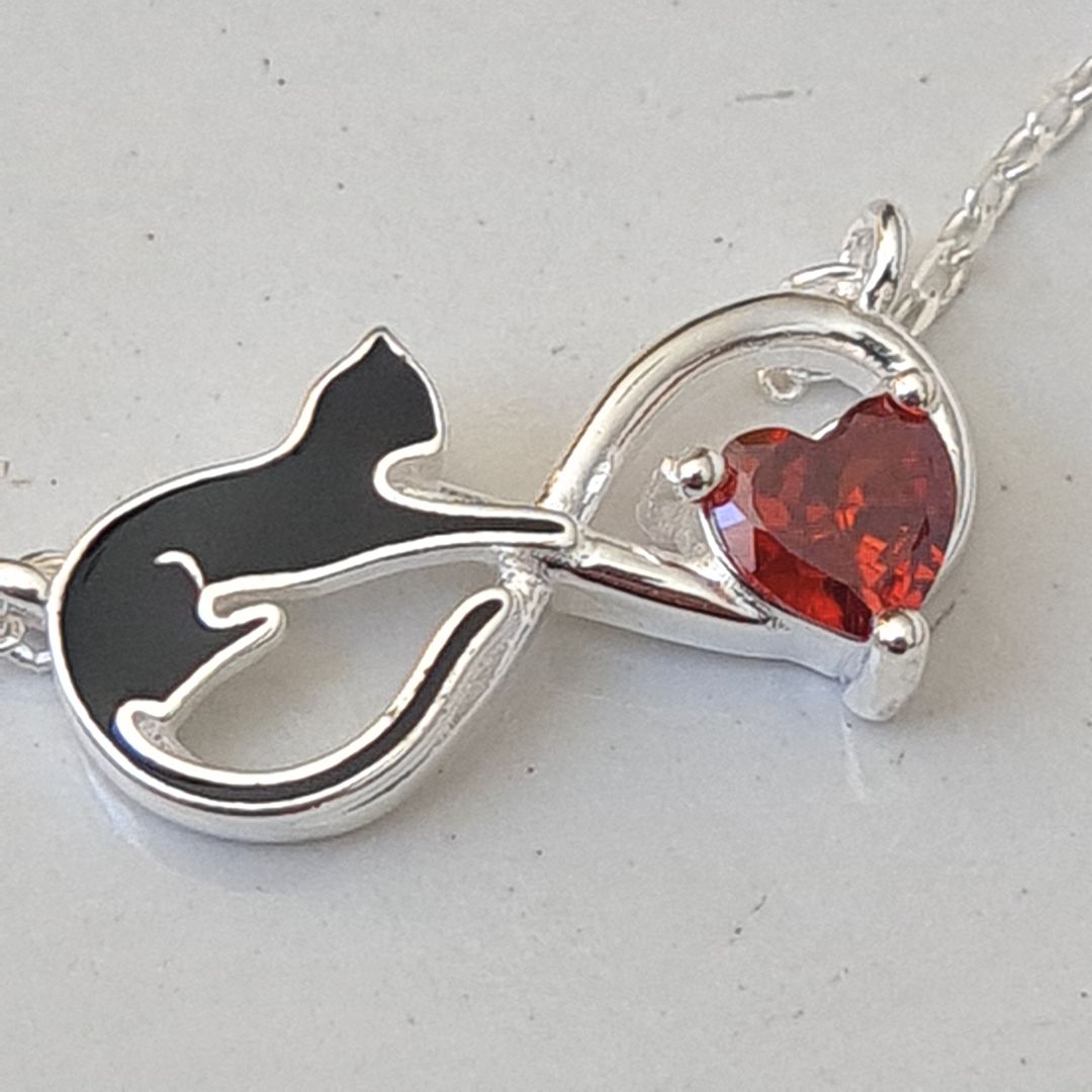 Collar de Plata 925 felino infinito
