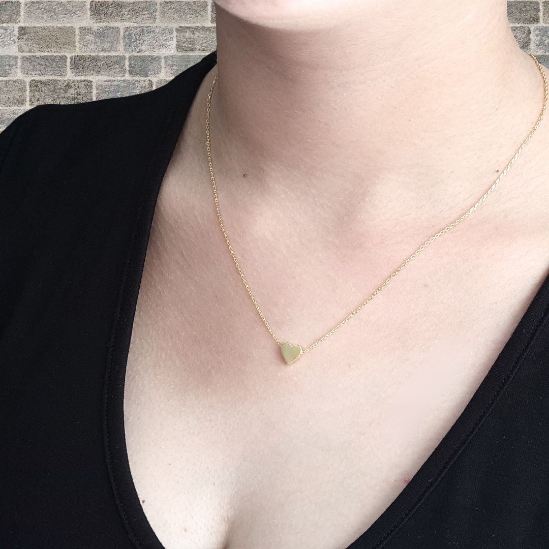 Collar corazón de Plata 925 Dorada