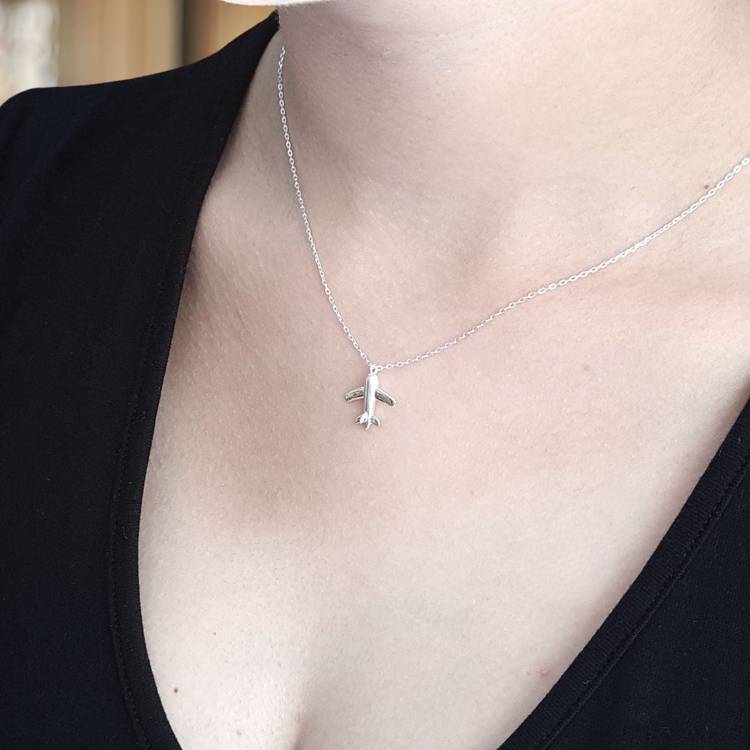 Collar Avión Plata 925