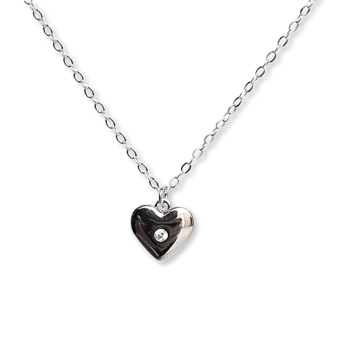 Collar de mini corazón de Plata 925