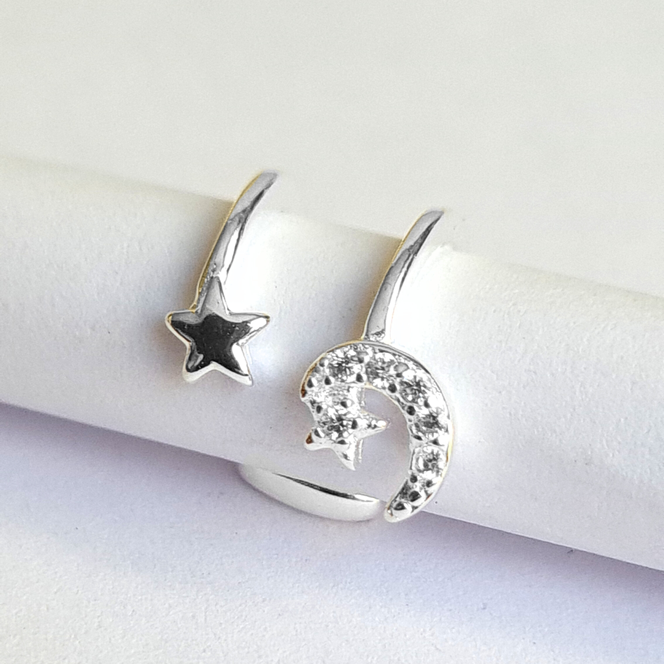 Ear cuff Luna y Estrella Plata 925