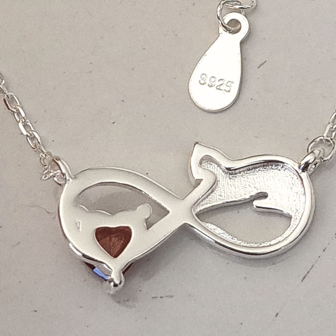 Collar de Plata 925 felino infinito
