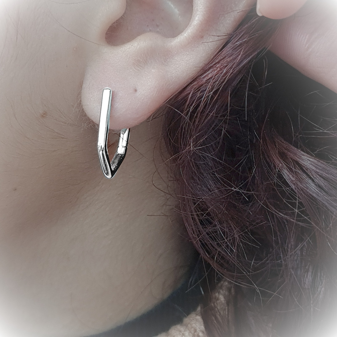 Pendientes geométricos en Plata 925