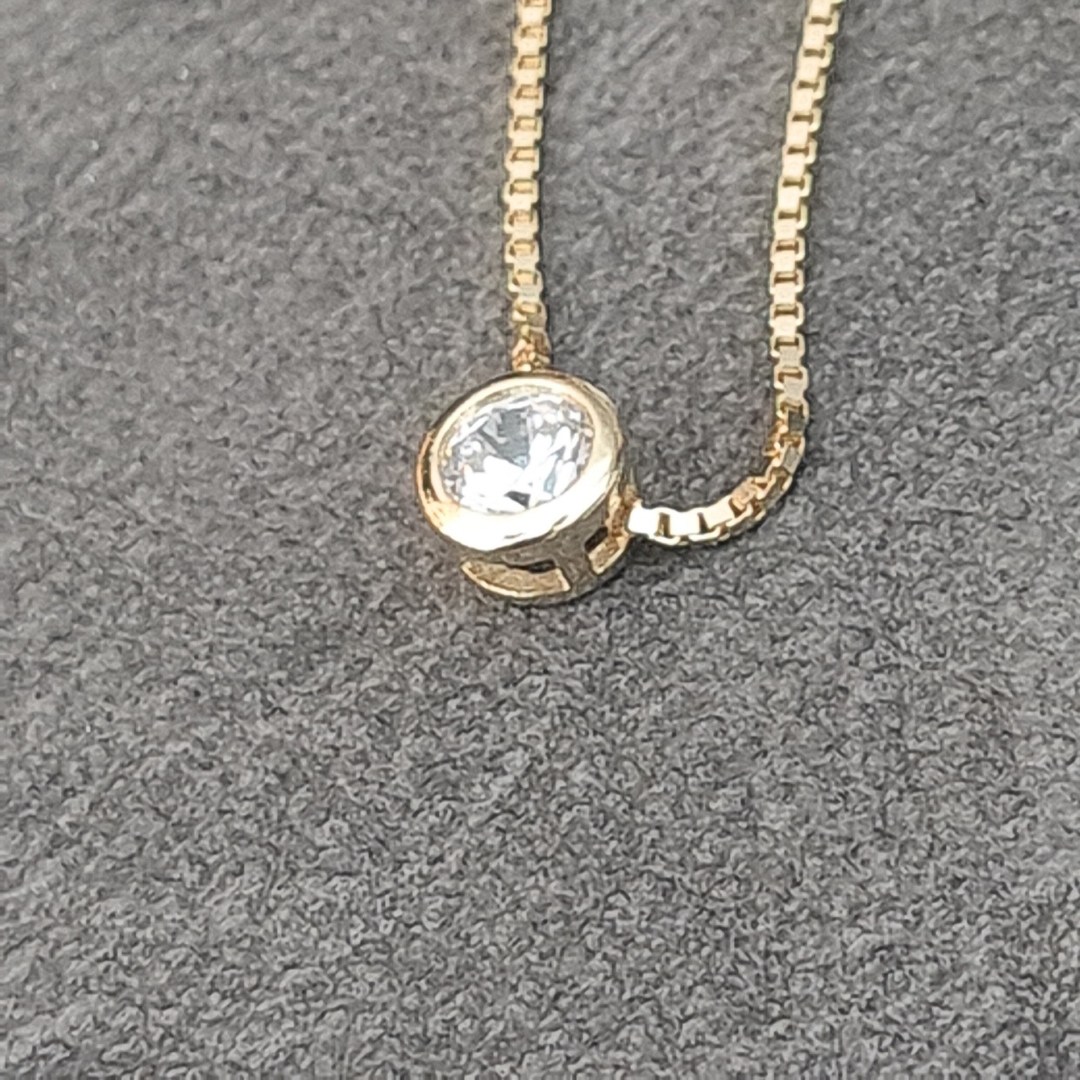 Collar punto de luz de Plata 925 Dorada