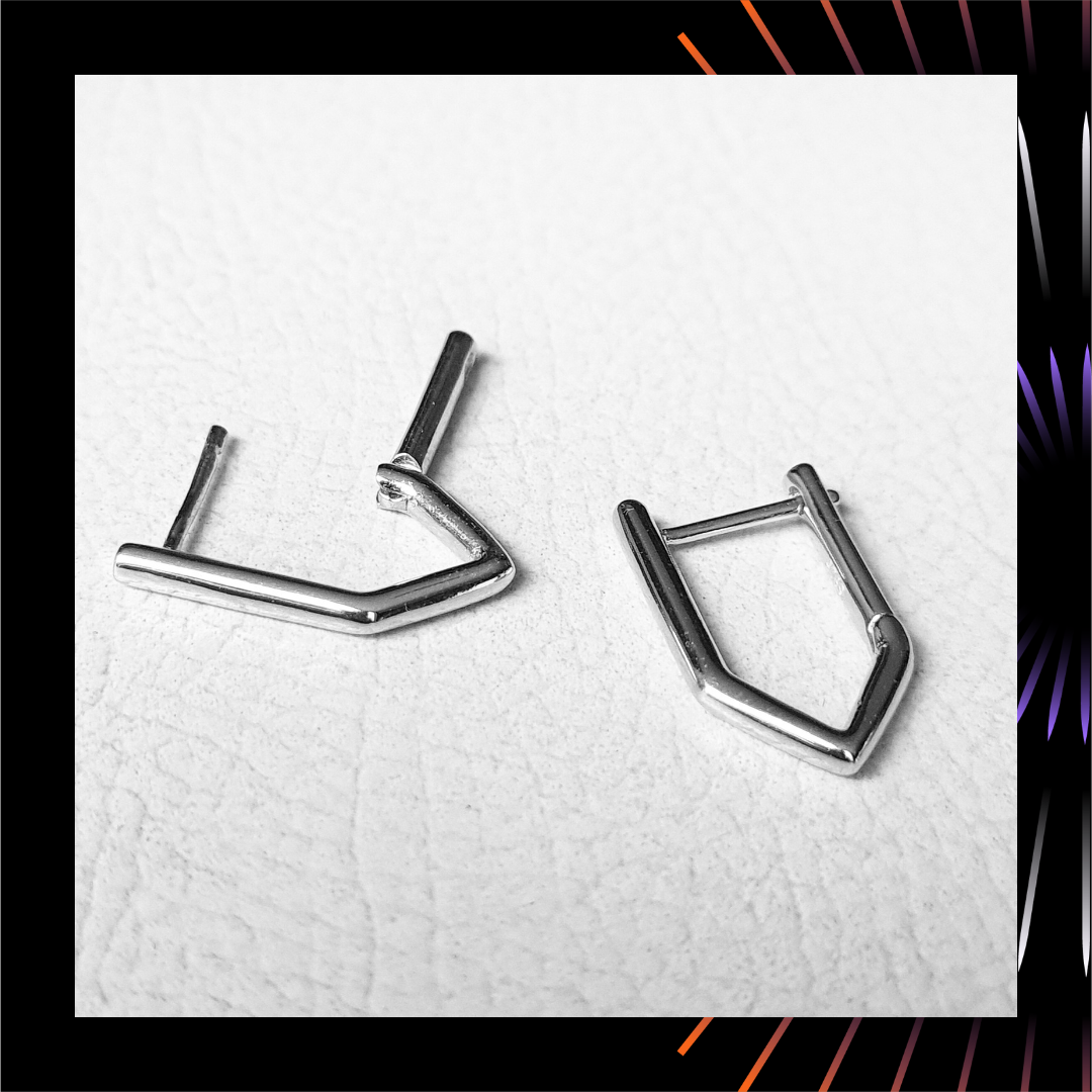 Pendientes geométricos en Plata 925