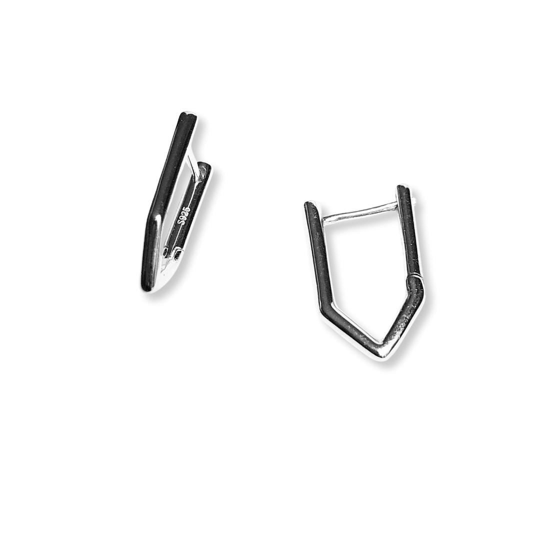 Pendientes geométricos en Plata 925