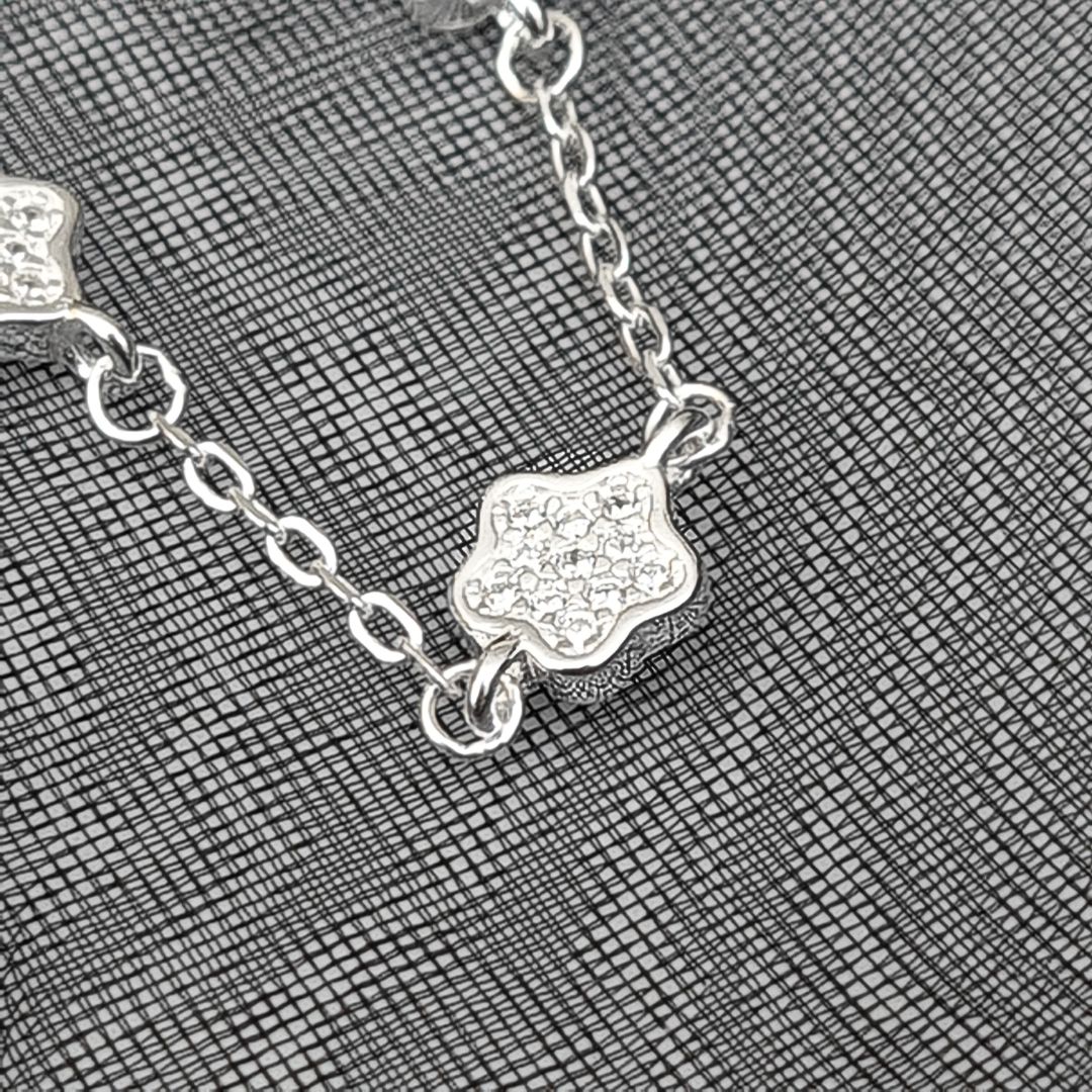Pulsera de Plata 925 con flores