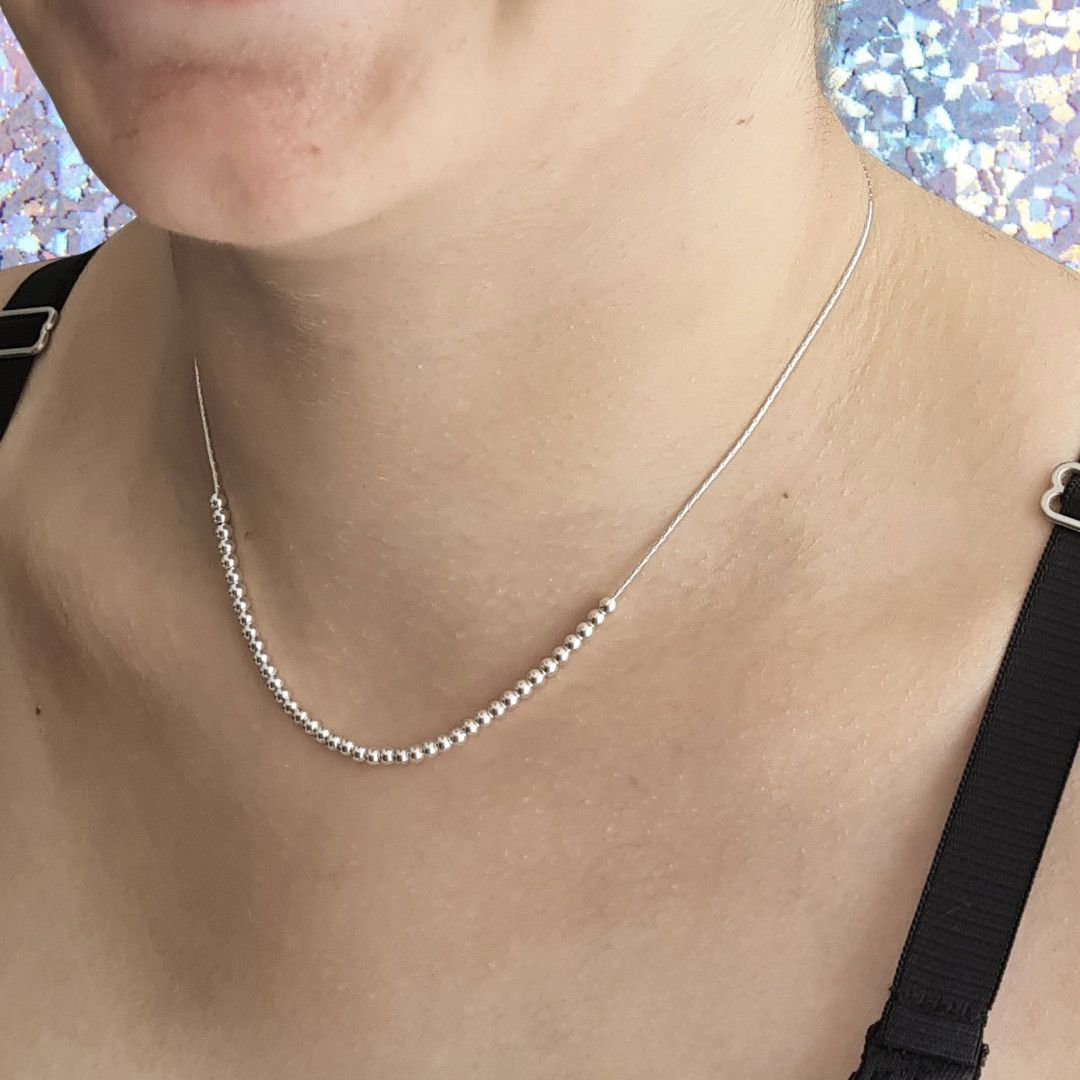 Collar de cuentas de Plata 925