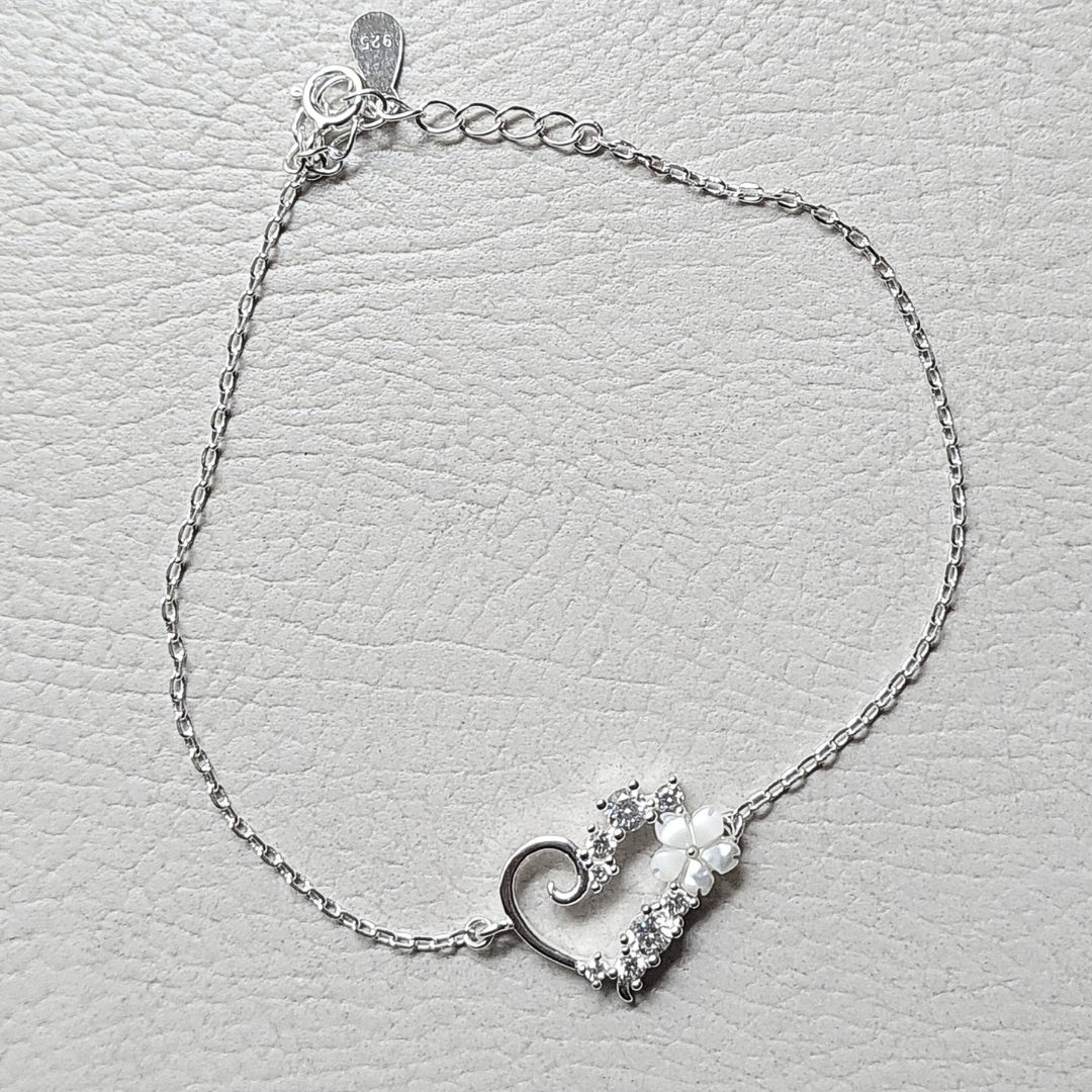 Pulsera de Plata 925 con diseño de nácar