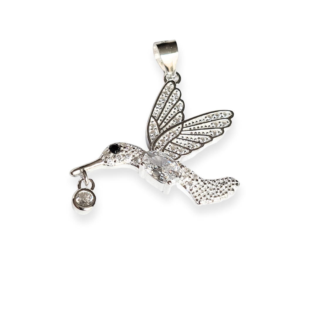 Colgante de colibrí de Plata 925