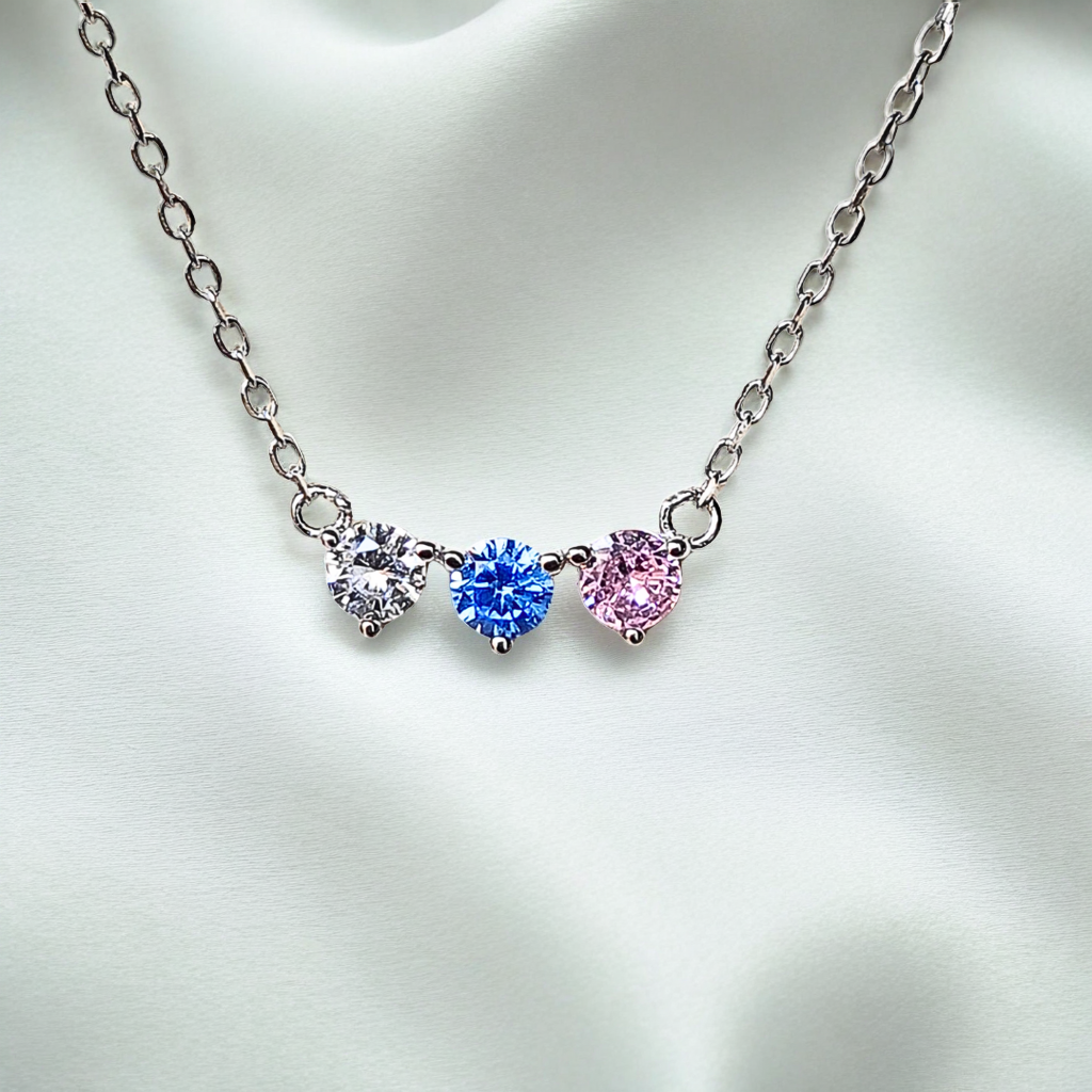 Collar de Plata 925 con triple centro