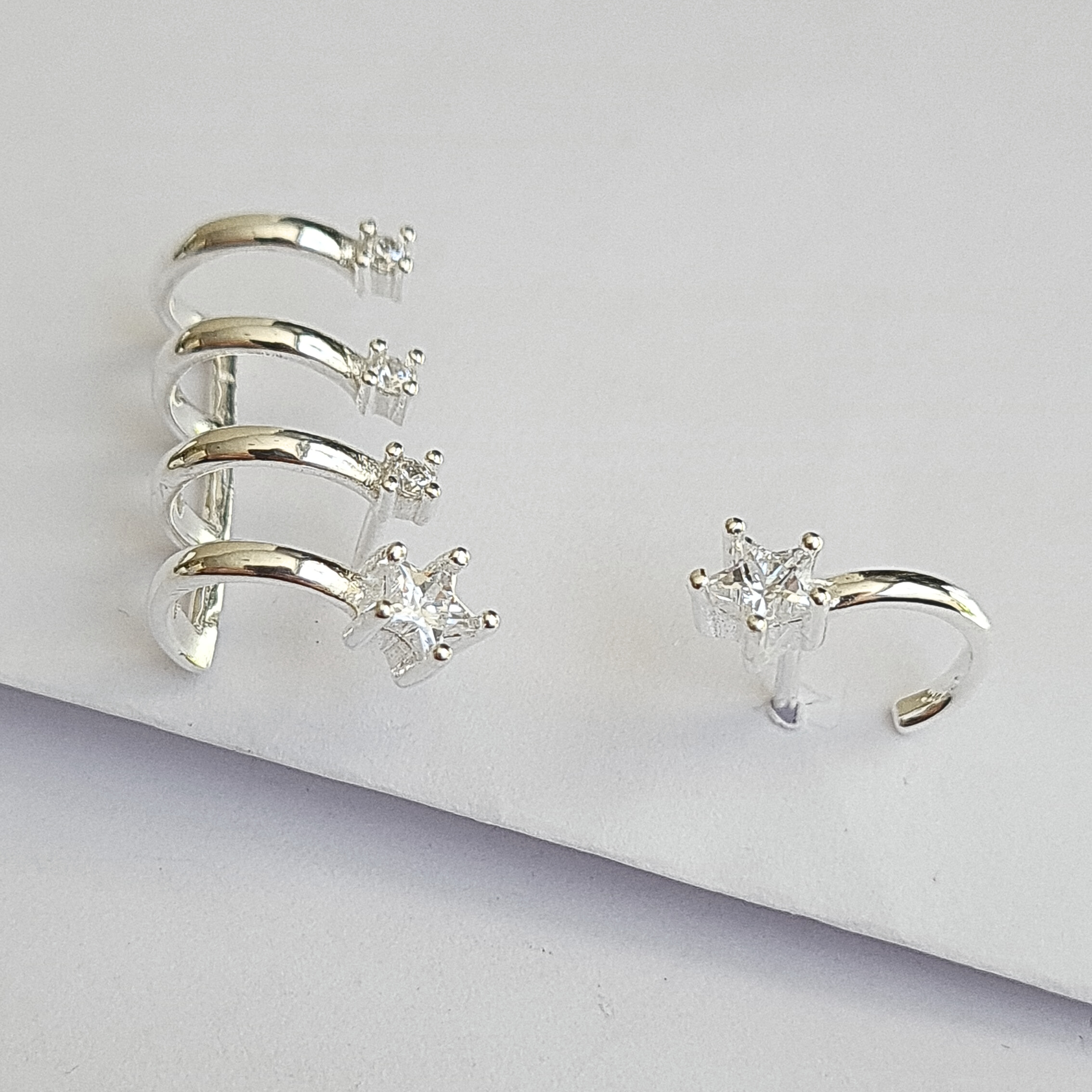 Aros medio trepador de Plata 925