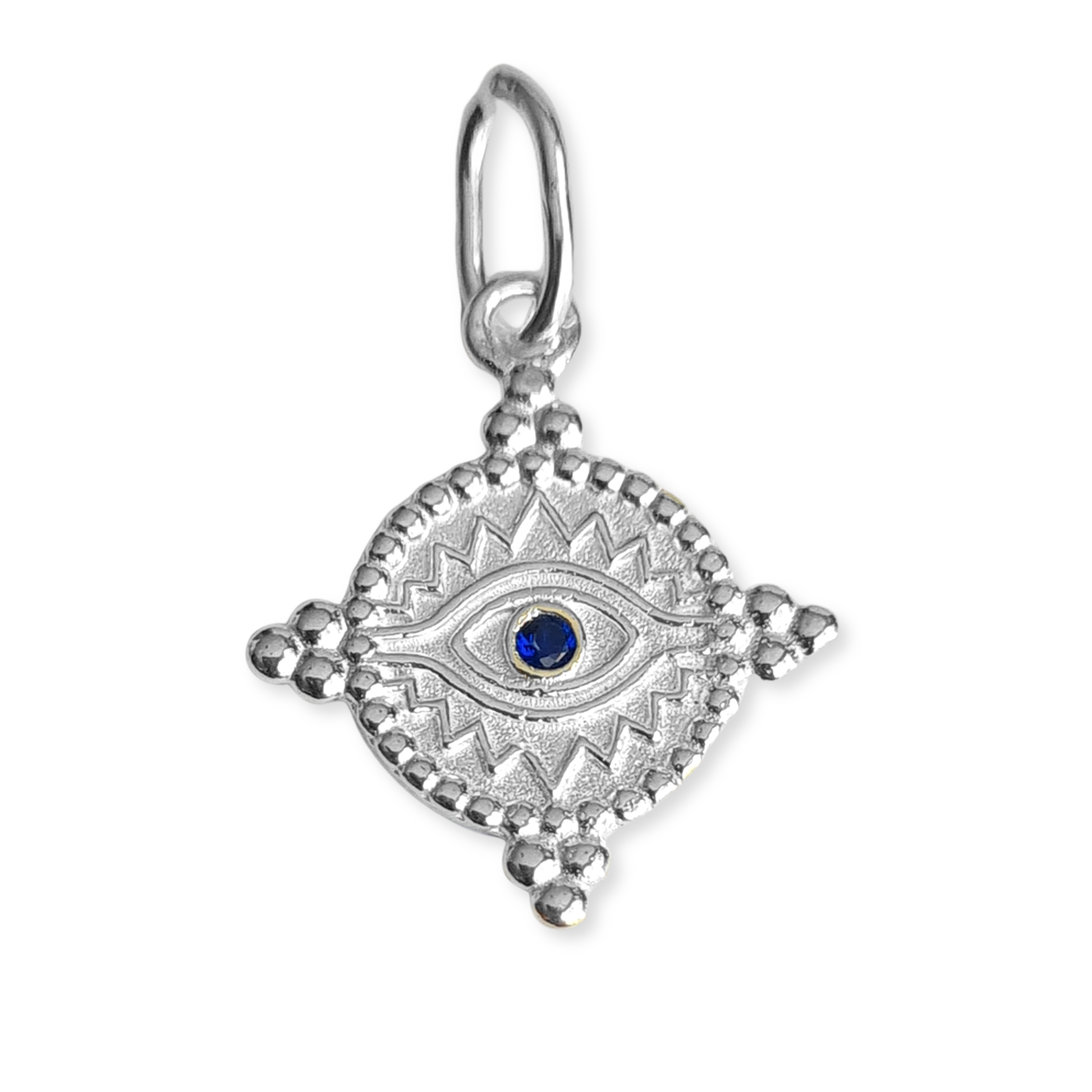 Dije ojo turco en Plata 925