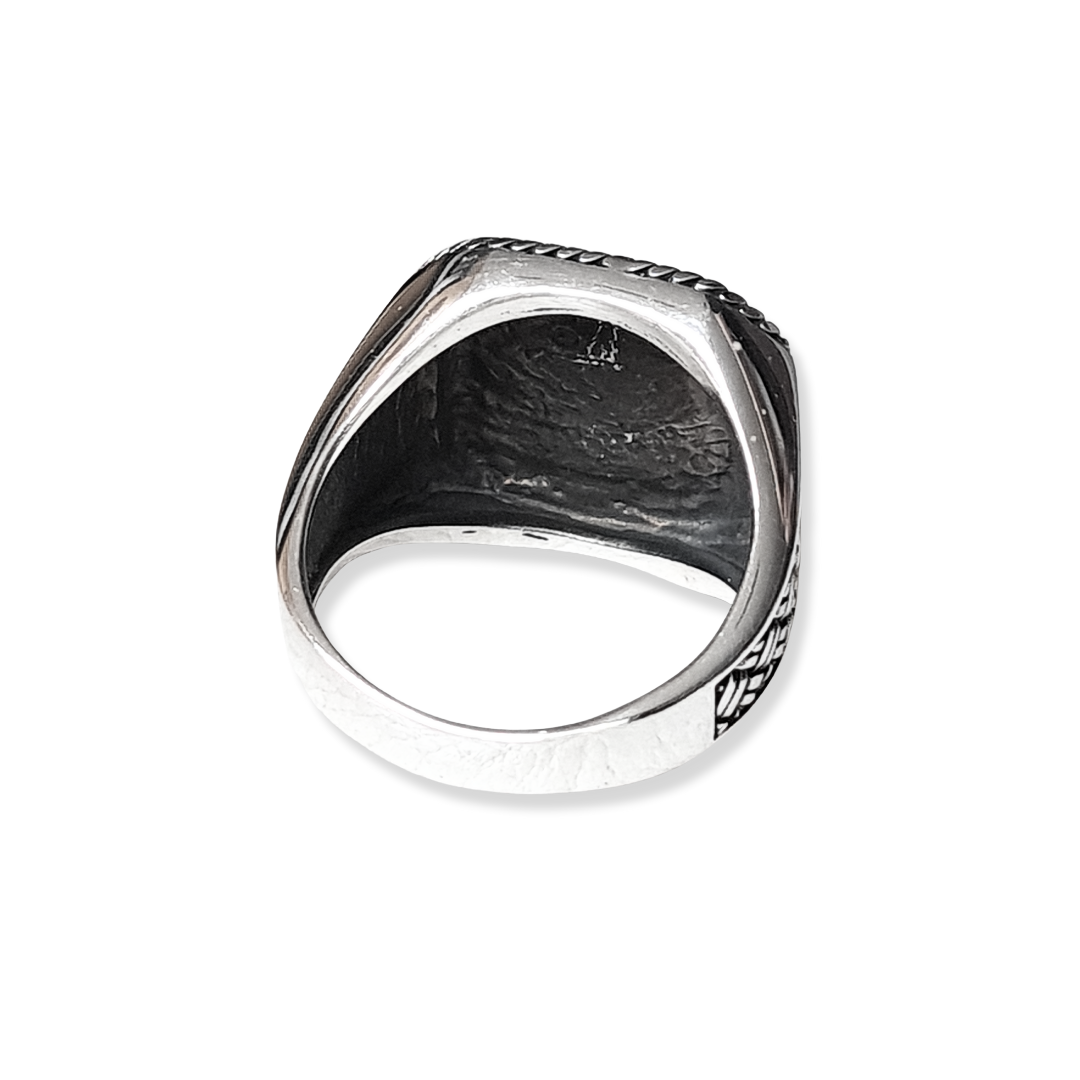 Anillo hexagonal de Plata 925