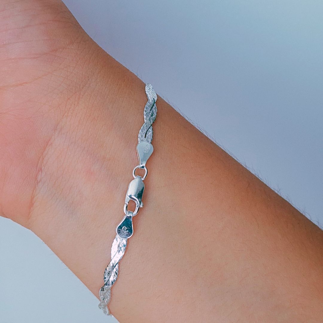 Pulsera de Plata 925 trenzada