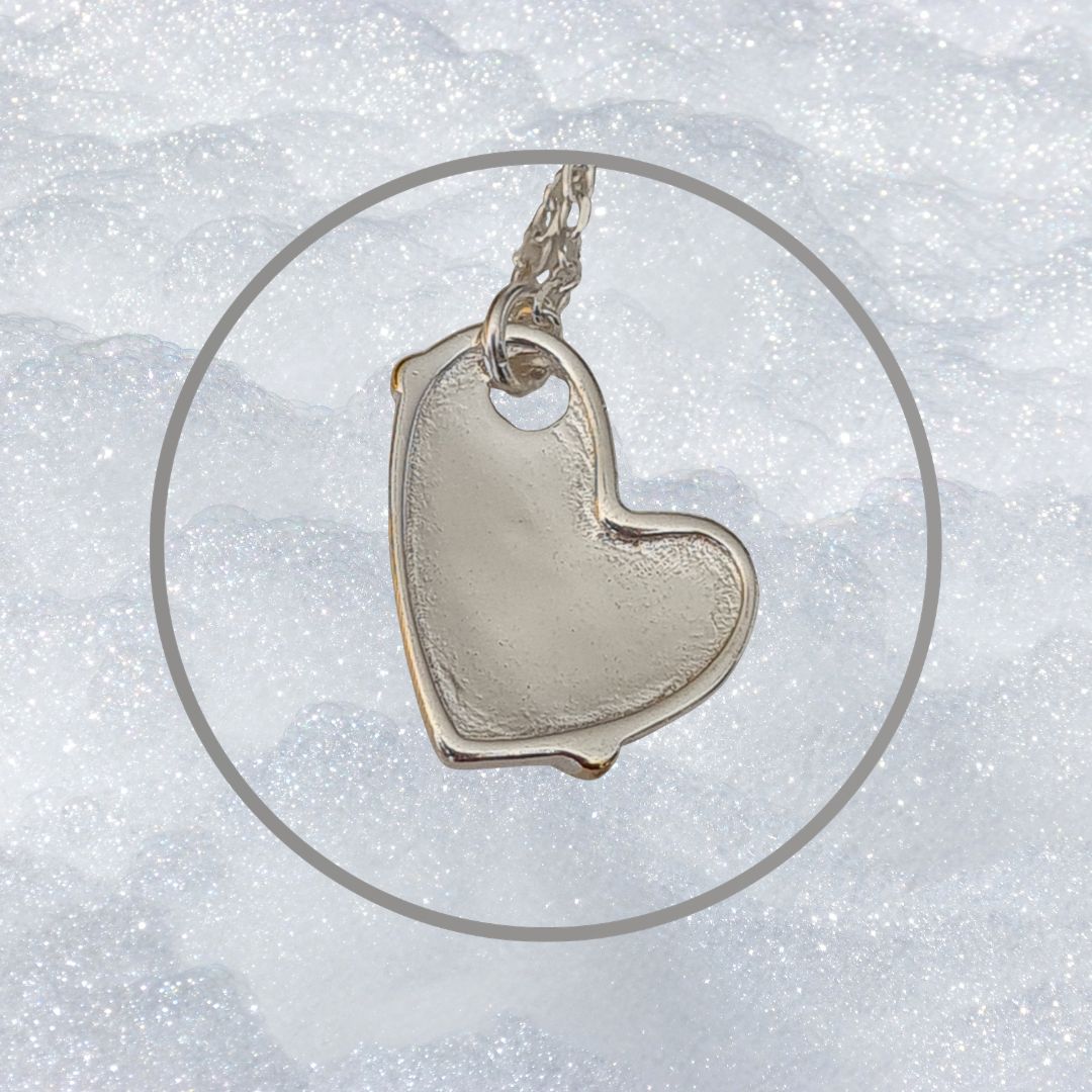 Collar corazón abrazado Plata 925 y Oro18k