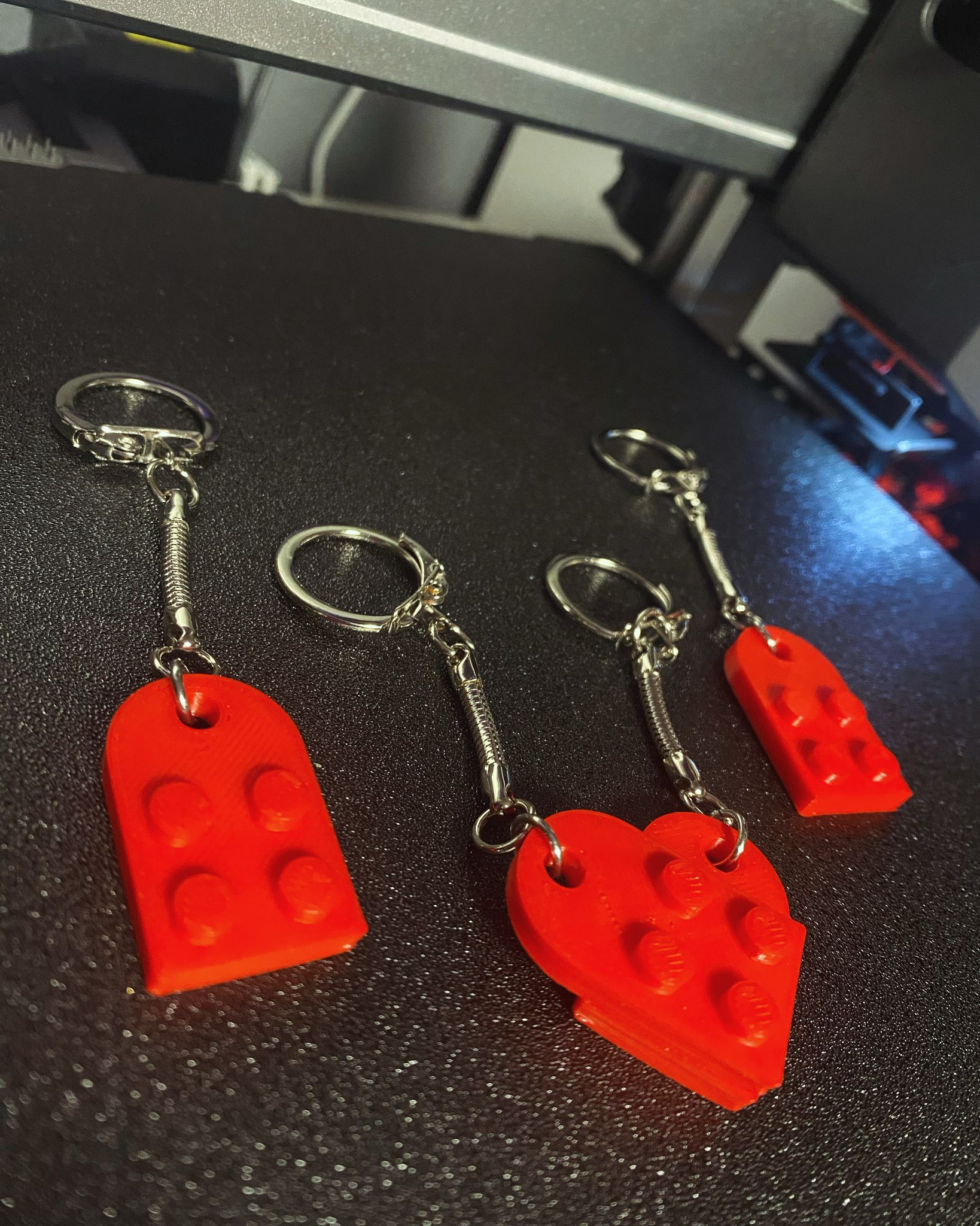 Conjunto llaveros Corazón Lego
