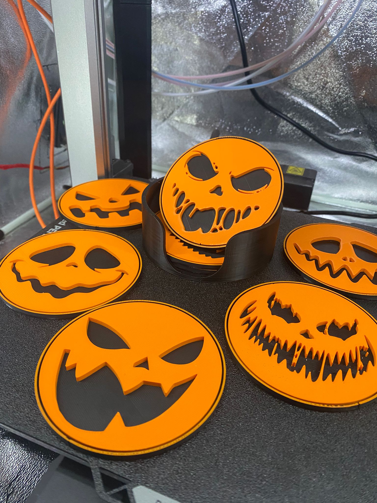 Posavasos de calabaza de Halloween