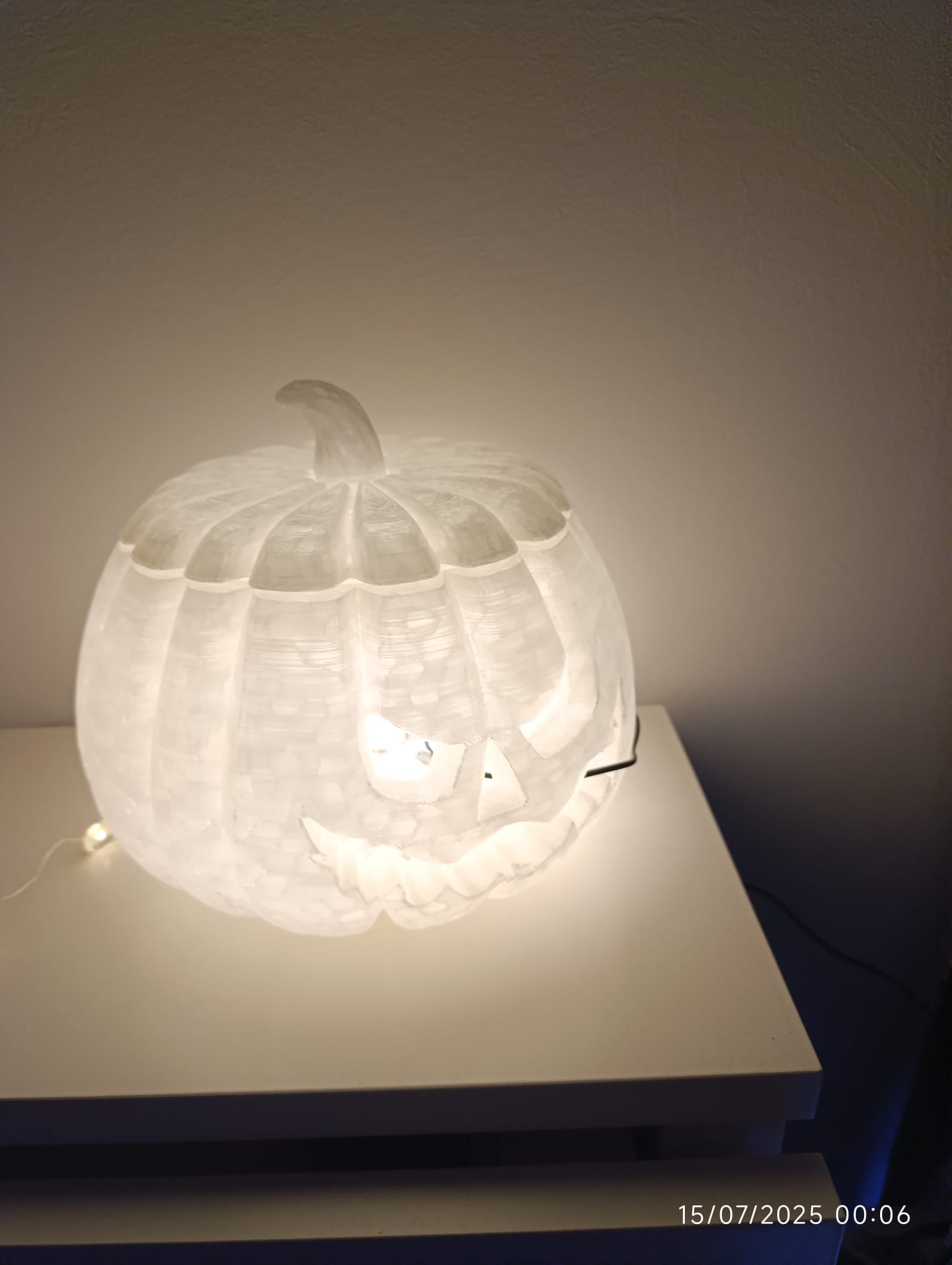 Lámpara decorativa de calabaza
