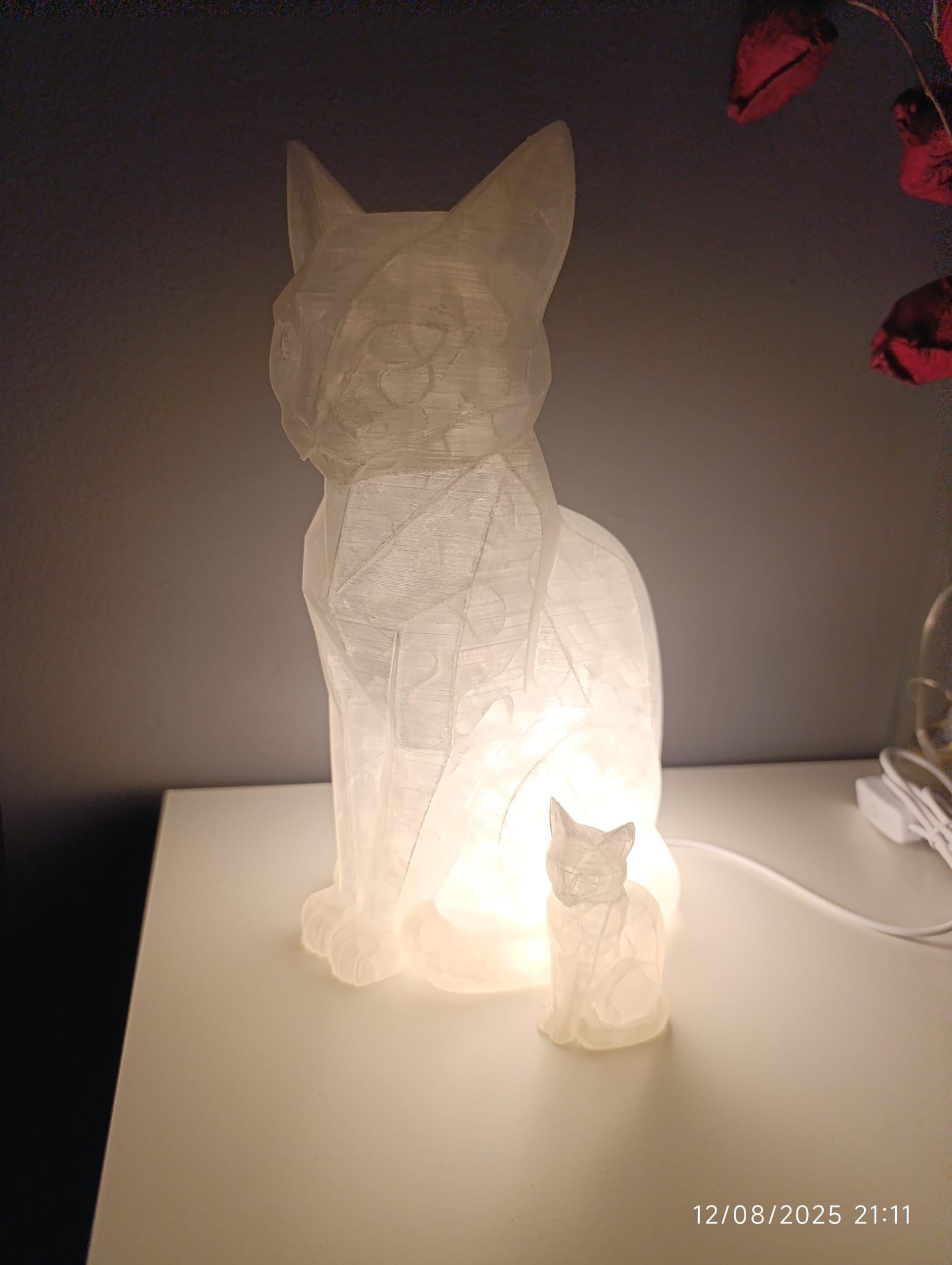Lámpara de gato decorativa