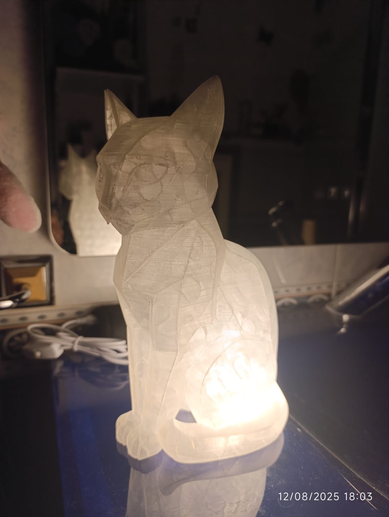 Lámpara de gato decorativa